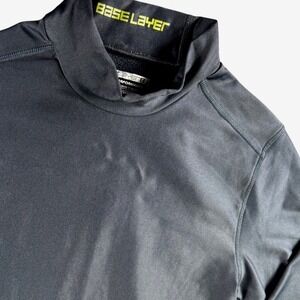 Layer 8 Shirt Men‎ M Black Performance Base Layer Long Sleeve Top Gym Run Hiking